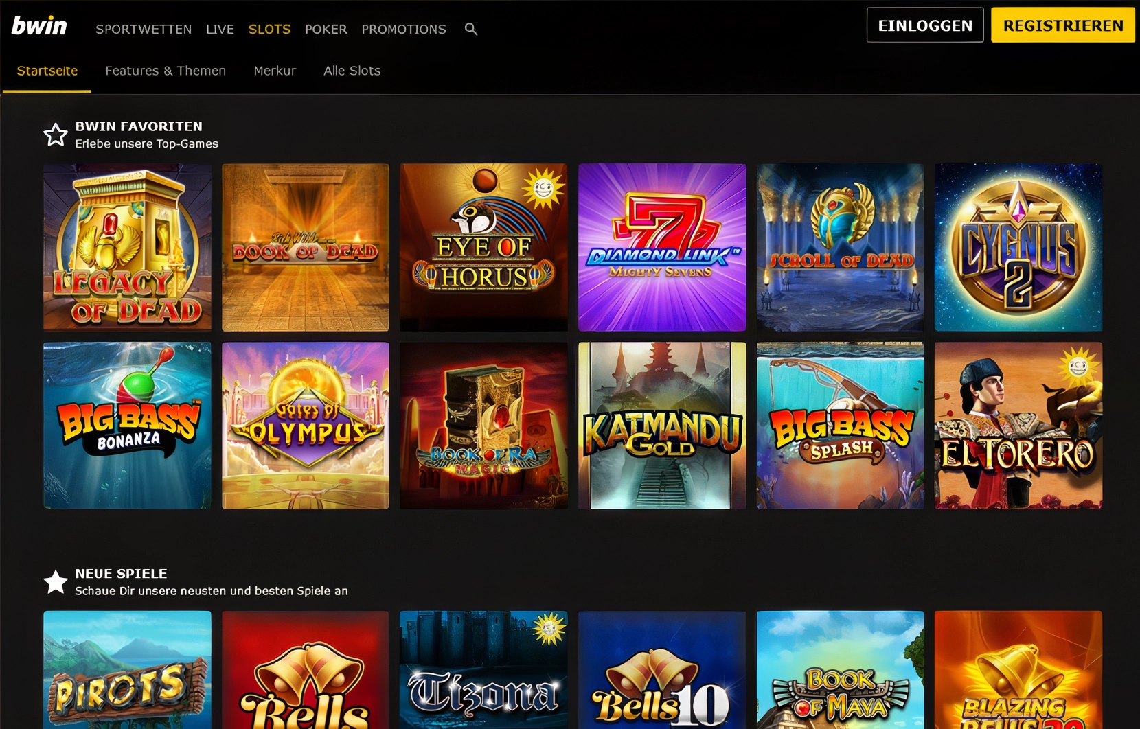 bwin – Slots, Sportwetten & top Bonus Aktionen