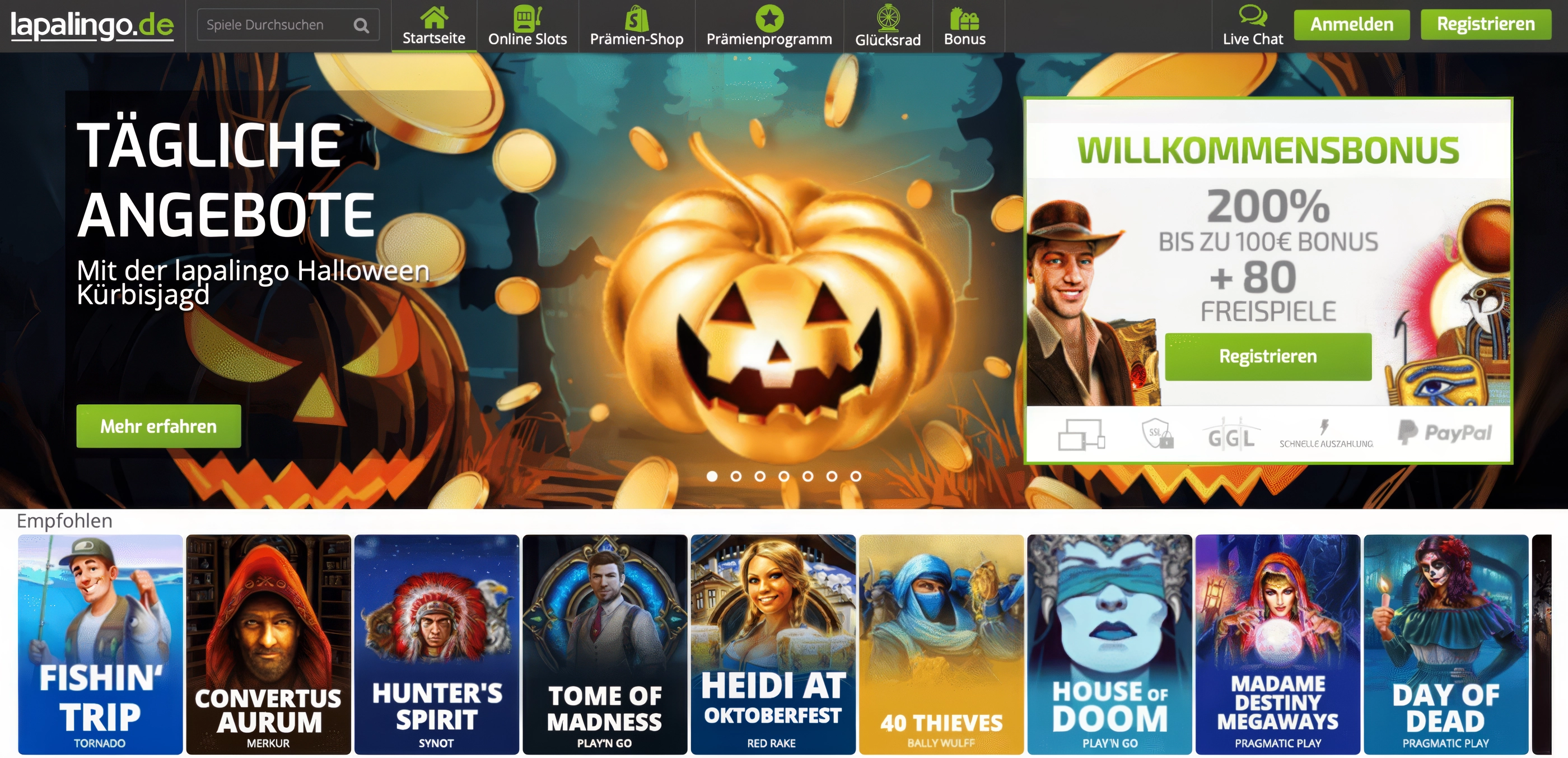 Lapalingo Casino: Über 1.000 Slots & 22 namhafte Provider